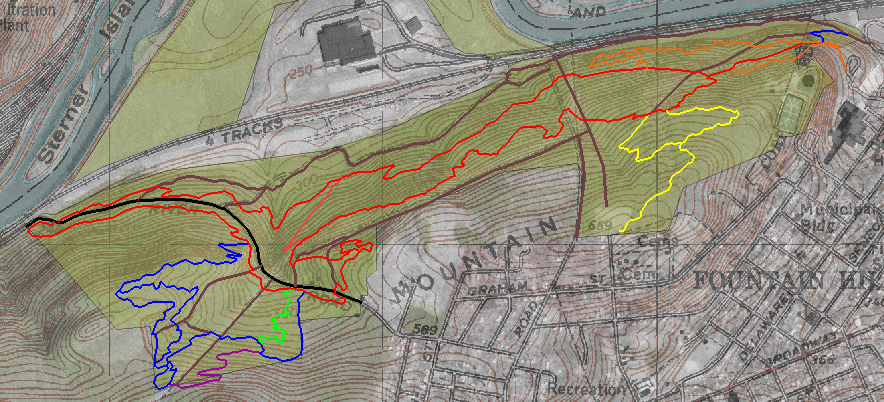 Stacked loop trail design at Sals